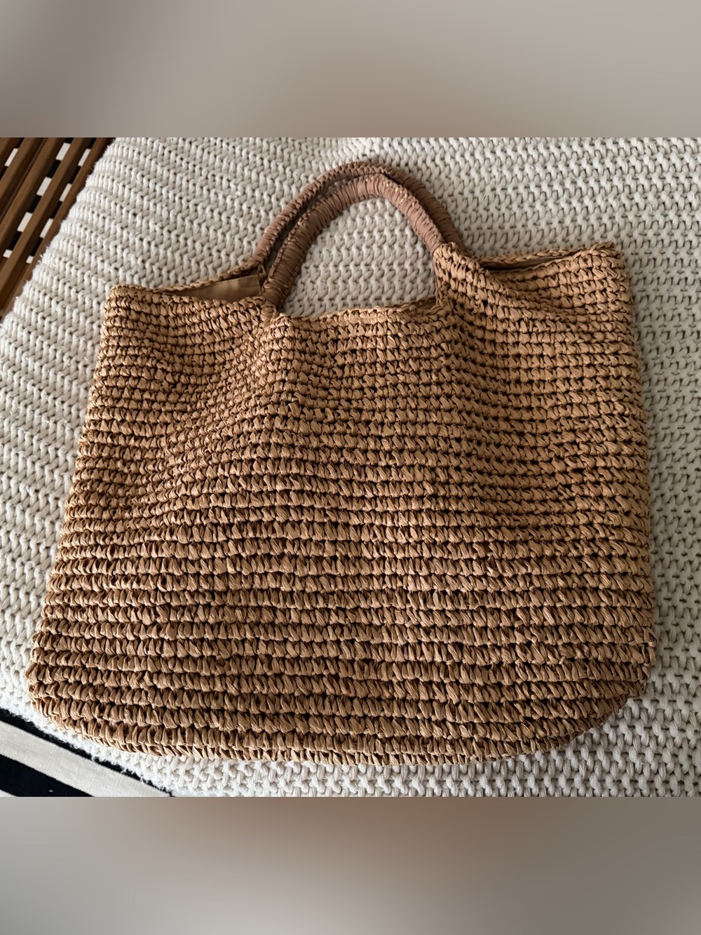 Fallon & Royce Mel straw and suede bag - Picture 4 of 16